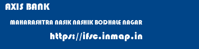 AXIS BANK  MAHARASHTRA NASIK NASHIK BODHALE NAGAR  ifsc code